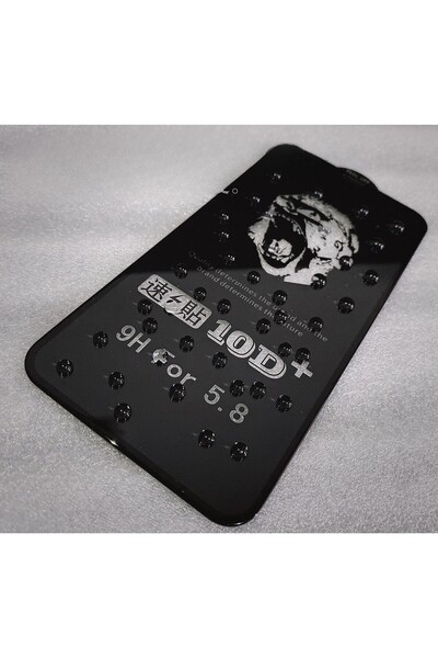 Flippy Screen Protector for Apple iPhone 15 Pro Max, Tempered Glass 10D, Full Cover, Black Edges, Tr