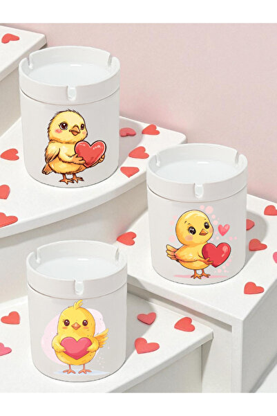 lili hediyelik Modele de scrumiere cu tematică Heart Chick din 3 piese - Scru...