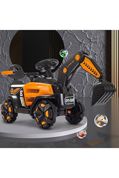 dalip Electric Excavator Ride-On Toy, Orange, 1-8 years