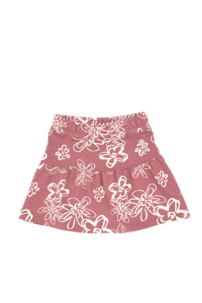 U.S. Polo Assn. Girl's Orchid Flower Patterned Knitted Skirt 50317971-Vr221