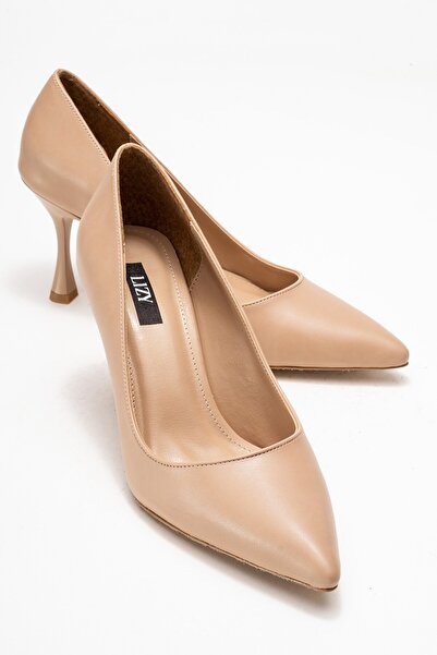 Lizy Shoes جلد المنك - حذاء نسائي بكعب عالٍ ومقدمة مدببة