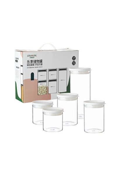ORIAN 5-piece glass jar set
