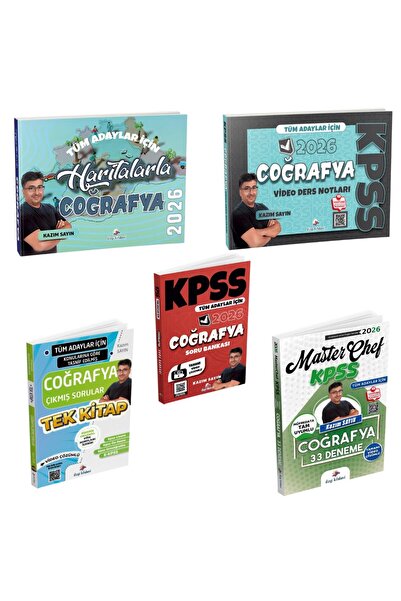 Dizgi Kitap 2026 Tüm Adaylar İçin Kpss Coğrafya Kazandıran 5'li Set Kazım Sayın