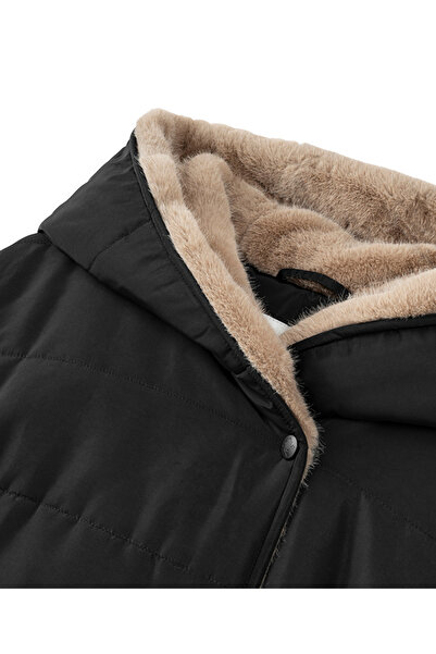 İpekyol Suni kürklü colorblock mont