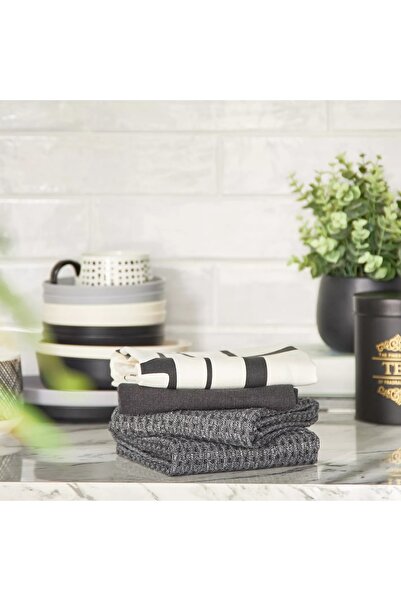 Generic Charcoal 2-Piece Kitchen Towel Set - 45x65 cm