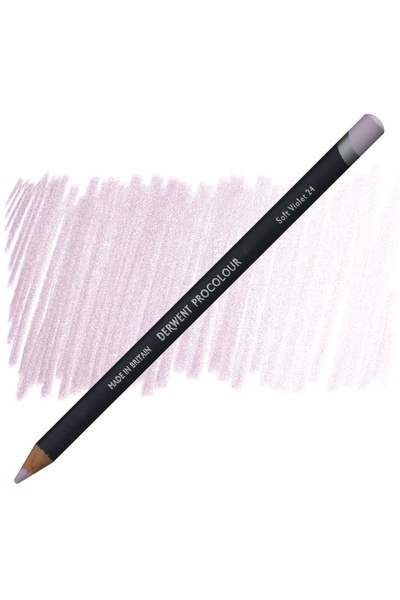 Derwent قلم تلوين جاف سوبرتريند بروكولور 24 بنفسجي ناعم