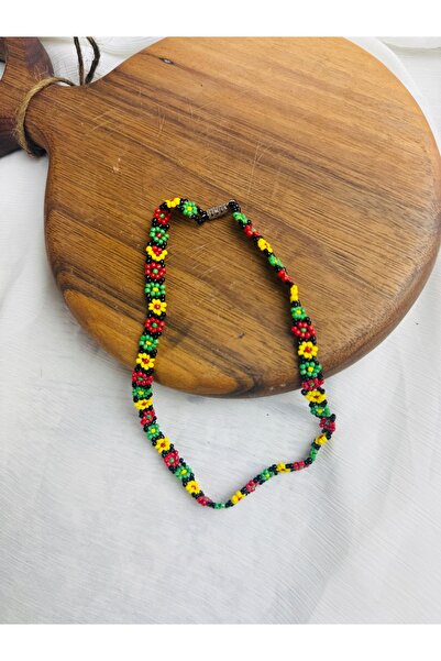 SEDEF TAKI Tasma model boyun çiçek kolye