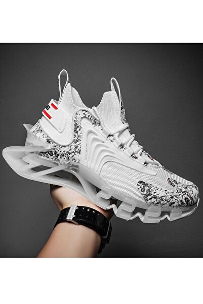 NIBEMINENT Men's Low-top Light Casual Air Cushion Running Shoes Grey