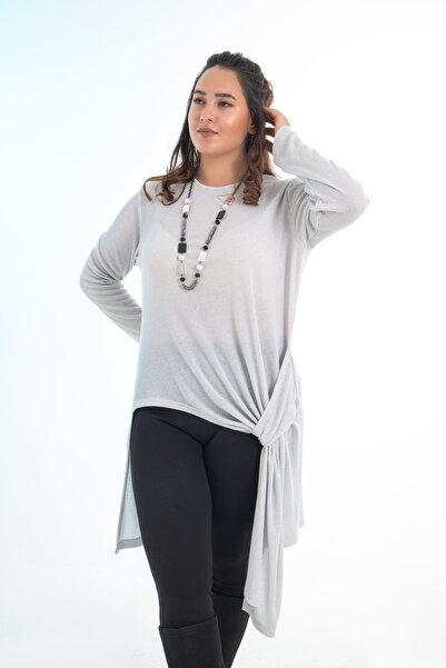 Roxxlen Τούνικ Lucet Γυναικείο ΜΕΓΑΛΟ ΜΕΓΕΘΟΣ ΑΣΗΜΕΝΙΟ ΤΟΥΝΙΚ Γκρι