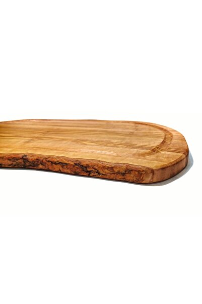 OEM Large olive wood cutting board with channel, rustic serving platter for meat, Seville 50x22x2 cm