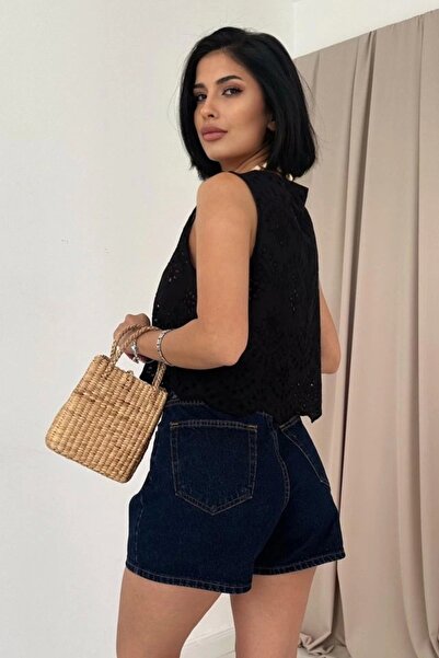 DEAG Black Ifer Kol Brode Blouse