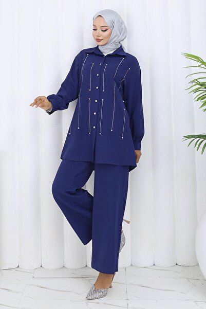 Modamihram Комплект каменни детайли Индиго 19266