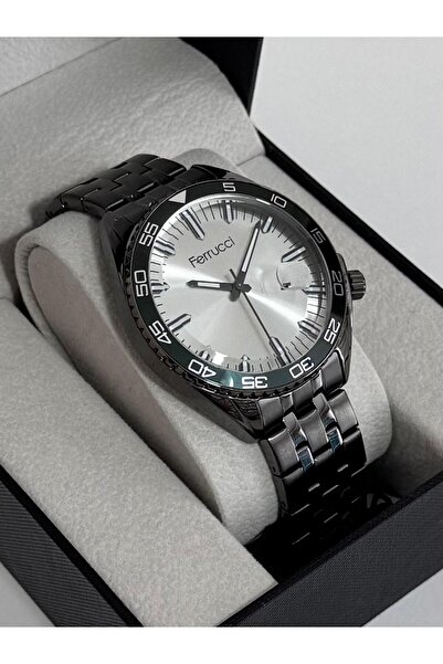 Ferrucci ERKEK KOL SAATİ METAL KASA - METAL KORDON 3 ATM SUYA DAYANIKLI