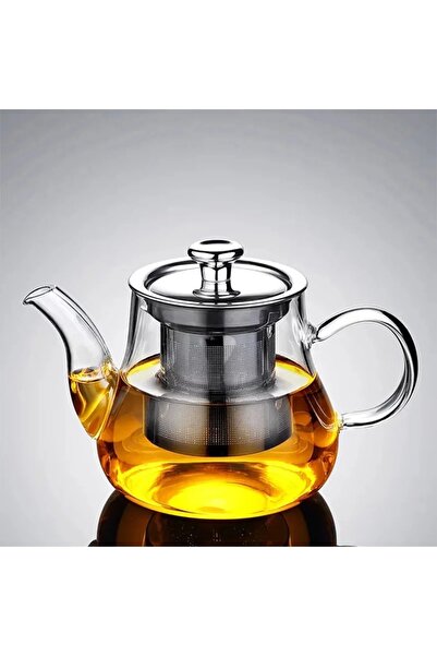 SAFA إبريق شاي زجاجي حراري سعة 1000 مل مع مصفاة داخلية