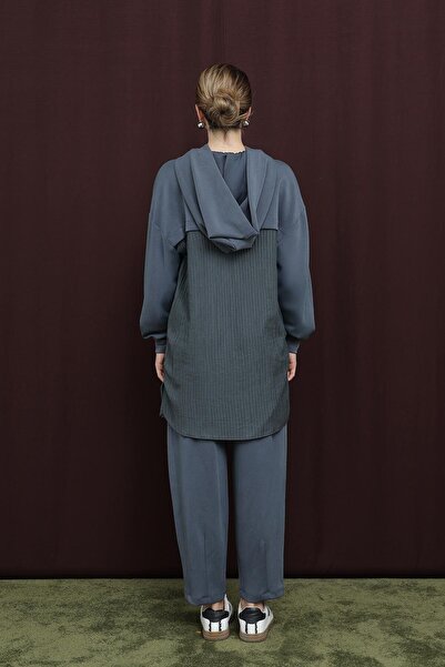 Puane Women's 14306 Hooded Trouser Suit with Embellished Back