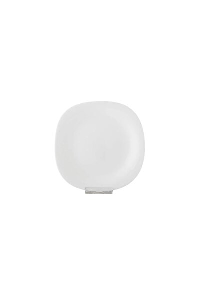 ORIAN Arcopal White Square Flat Dessert Plate Set, 6 Pieces, 20 cm