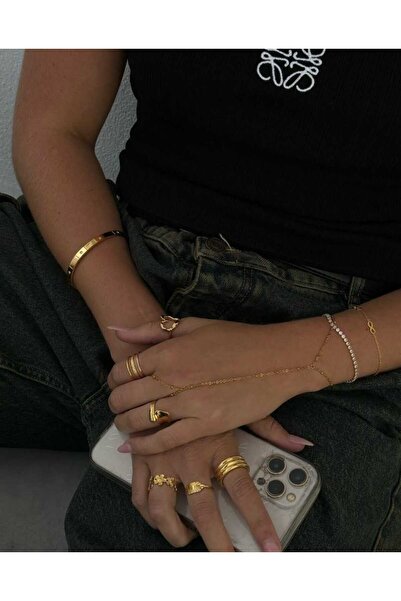 ohmygod jewelry 925 Argint Brățară din argint 925 cu inel - Krishna simplă