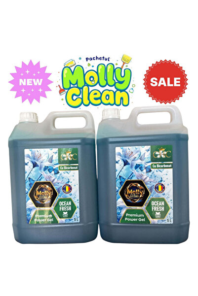 MOLLY CLEAN Pachet cu 2 x 5 litri Detergent profesional Ocean Fresh cu bicarb...