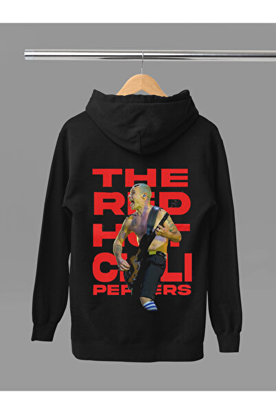 MAGORS سترة روك من القطن المطبوع بطباعة RED HOT CHILI PEPPER بأكمام طويلة وثل...