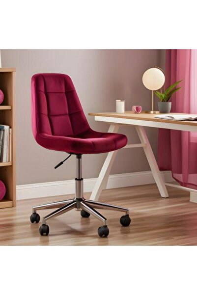 SEZBİL Ofis Ders Çalışma Çok Amaçlı Poliüretan Krom Ayaklı Ergonomik 360 Dere...
