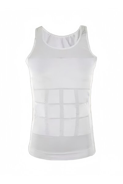 HALAMODO Mens Slimming Body Shaper Vest Shirt Abs Abdomen Slim