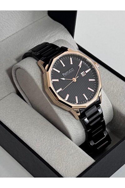Ferrucci ERKEK KOL SAATİ METAL KASA - METAL KORDON 3 ATM SUYA DAYANIKLI