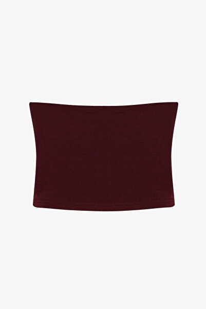 Quzu Основна блуза с бюстие в цвят бордо