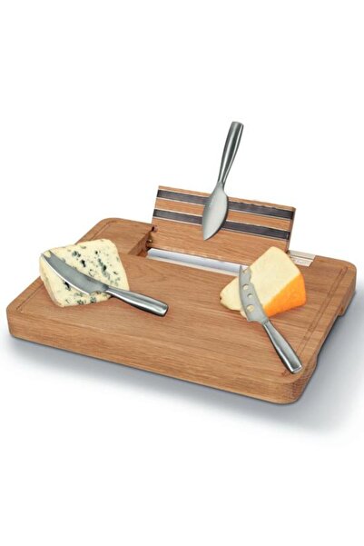 boska Party Cheese Set, 3 knives, magnetic holder, bamboo platter