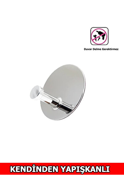 ardini GLARE MANTAR KENDİNDEN YAPIŞKANLI ASKILIK TEKLİ YUVARLAK KROM 4 LÜ PAKET