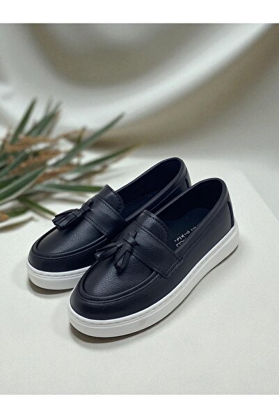 Bircan unisex Çocuk Klasik Okul Sünnet Düğün püsküllü hafif taban Ayakkabı