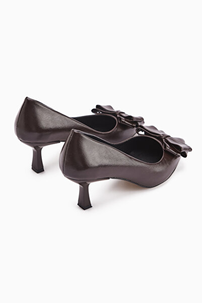 Limoya Denita Brown Bow Women's Heeled Shoes