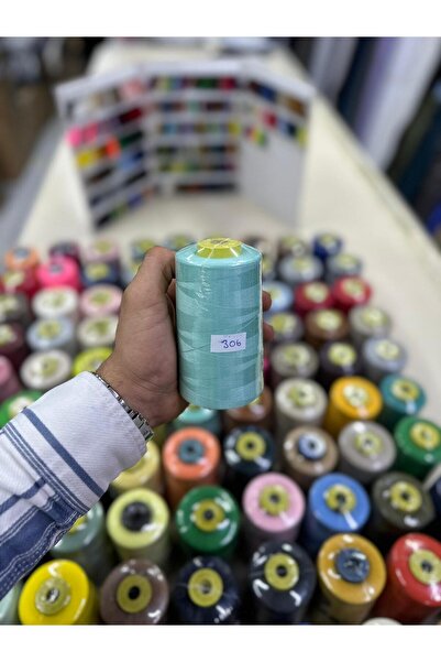 Bayar Kumaş خيط خياطة 306 ملون، خيط ماكينة رقم 120، 5000 متر من الخيط