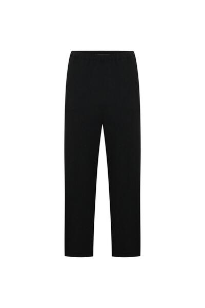 Beauty Omelette Black Towel Crop Pants