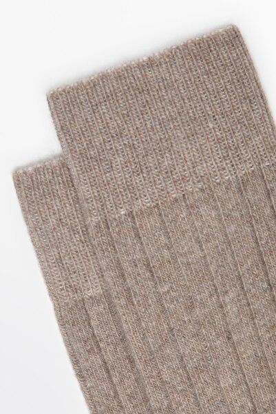 Massimo Dutti Fitilli triko yün ve kaşmir çorap