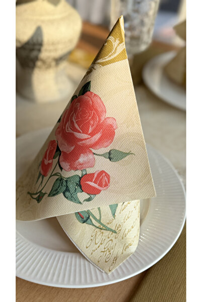 Mank Χαρτοπετσέτες Linclass για γιορτινό τραπέζι - Ρομαντικές (χρυσές) / 40 x...