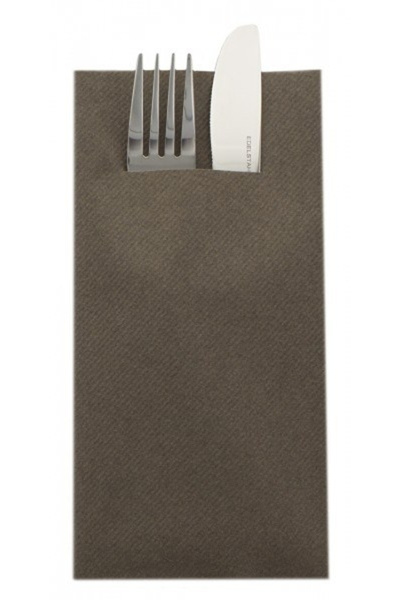 Mank Салфетки за прибори Linclass Light с ДЖОБ - Кафяви / 40 x 40 см / 75 бр.