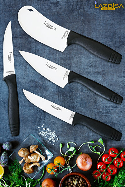 LAZBİSA Eco Serisi Mutfak Bıçak Seti Et Ekmek Sebze Pizza Salata Börek Şef Bı...