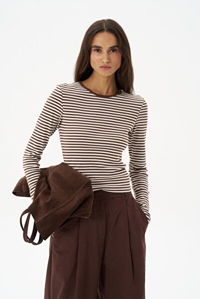 Beauty Omelette Kahverengi Gabardin Pileli Bol Paça Pantolon