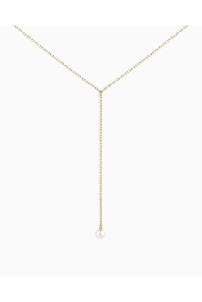 ohmygod jewelry 925 Argint Lant cu perla din argint si argint placat cu aur - Selina colier