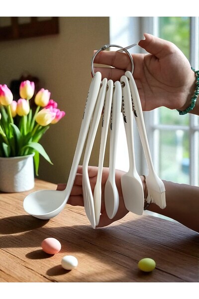 IVORY 6 Parça Silikon Set Kırmızı 20 Cm