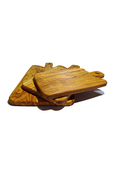 OEM Cutting board made of olive wood, with handle, Creta, XL size, 43x22x2 cm