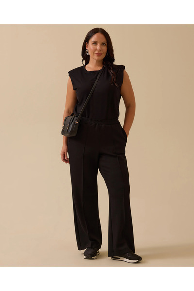 Gala-Xi Pantaloni midi pentru femei, minimalisti, cu talie înaltă, cu picioar...