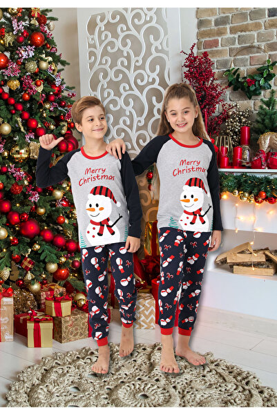 Intisimo Παιδική Πιτζάμα, Χριστουγεννιάτικο Θέμα, Χιονάνθρωπος, Βαμβακερή, Γκ...