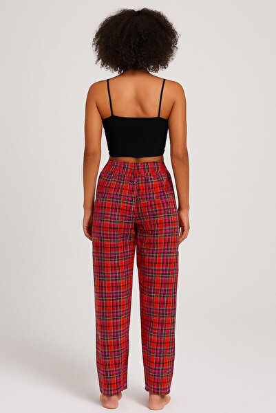 Pemilo Women's Plaid Milan Single Bottom Bordo