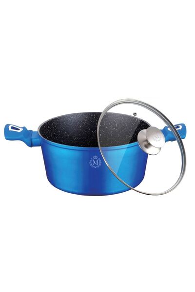 Bohmann Blue Pot with Marble Interior 28cm Bohman