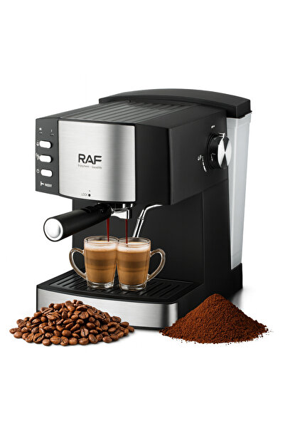 raf 1.6L Coffee Maker, 850W Espresso Machine with Milk Frother, Twin Brew & Anti-Drip