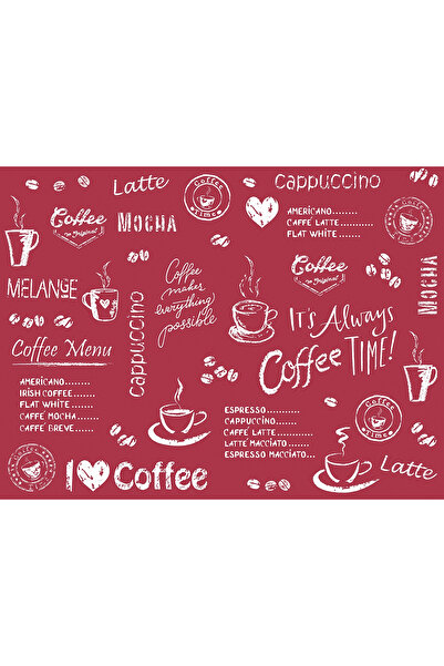 Mank Suporturi de masă, Linclass - Coffee Time (bordeaux) / 40 x 30 cm / 100 buc