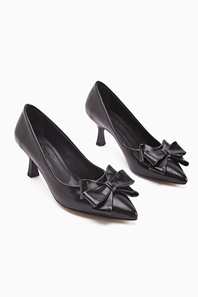 Limoya Denita Black Bow Women's Heeled Shoes