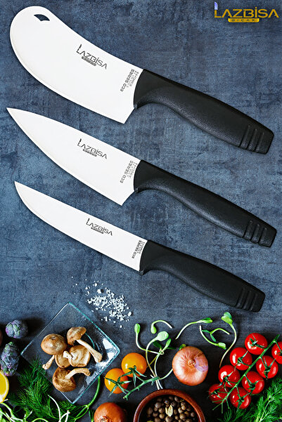 LAZBİSA Eco Serisi Mutfak Bıçak Seti Et Ekmek Sebze Pizza Salata Börek Şef Bı...