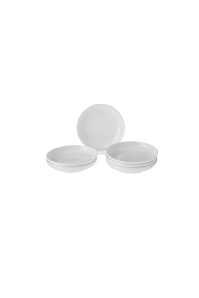 ORIAN 6-piece white porcelain sauce serving plates, 10 cm